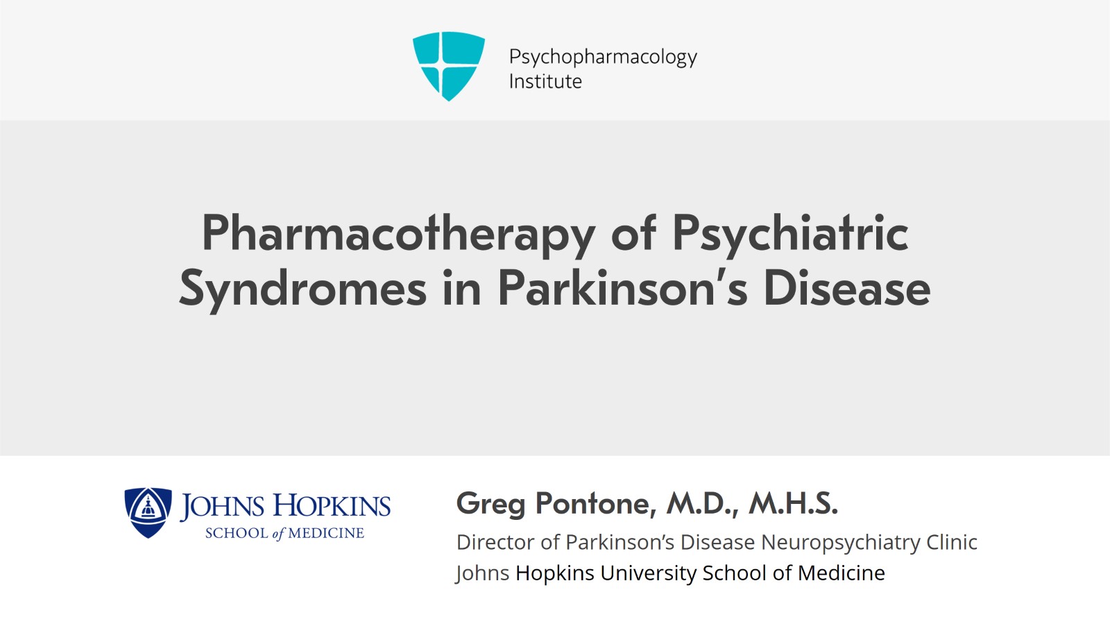 Clinical Aspects of Parkinson’s Disease Slide 1 of 7