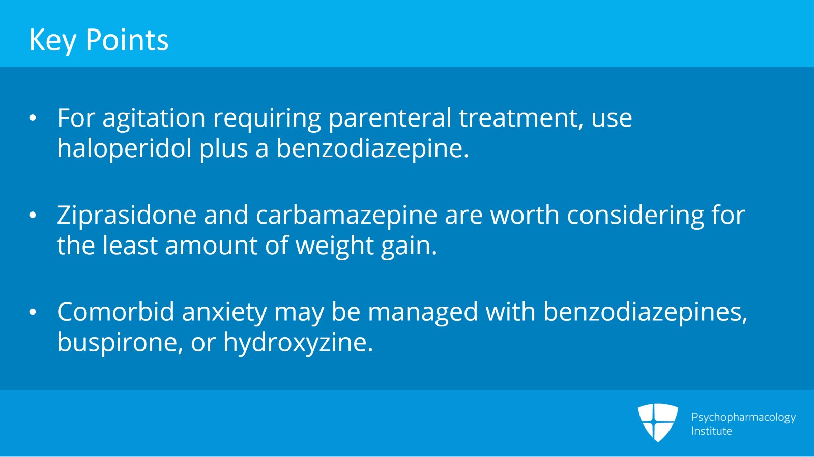 Co-Occurring Conditions: Agitation, Medical Comorbidities, and Anxiety Disorders (Node 1) Slide 9 of 10