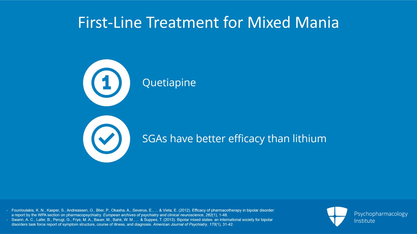Management of Mania with Mixed Features  (Nodes 2a, 2b, and 2c) Slide 2 of 15