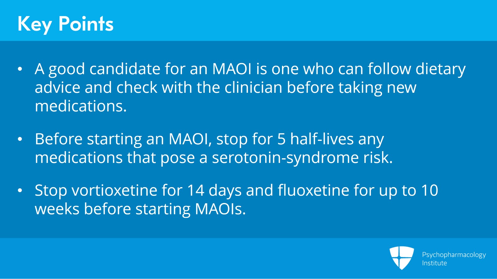 How to Initiate MAOI Therapy: Steps to Follow Slide 11 of 13