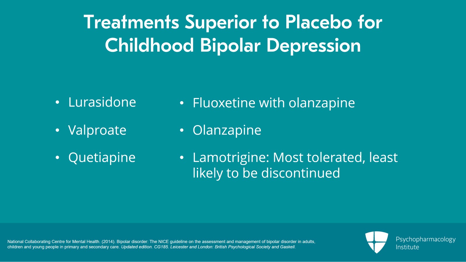 Childhood and Adolescent Bipolar Depression: Therapeutic Challenges and Recommendations Slide 6 of 11