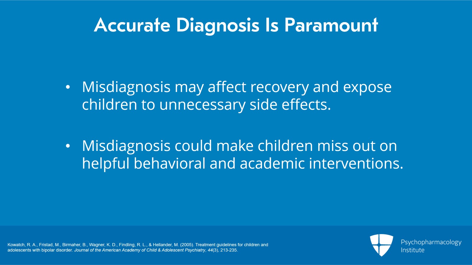 Childhood and Adolescent Bipolar Mania: Approved Agents and Treatment Algorithm Slide 2 of 9
