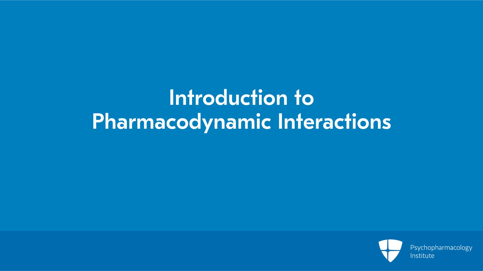 Introduction to Pharmacodynamic Interactions Slide 2 of 15