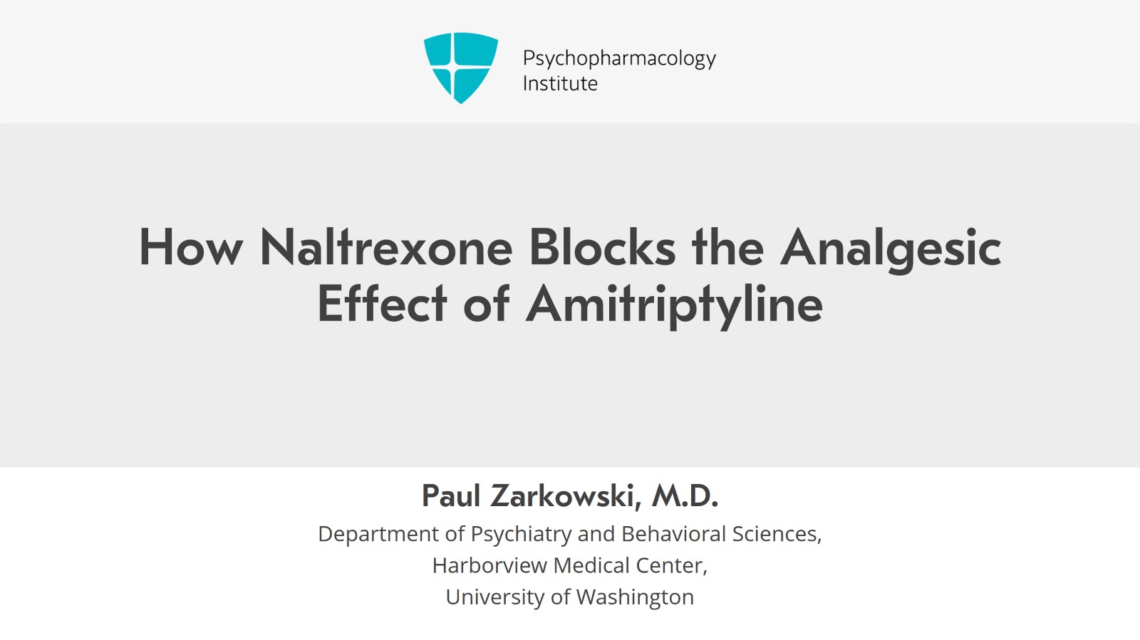 How Naltrexone Blocks the Analgesic Effect of Amitriptyline Slide 1 of 7