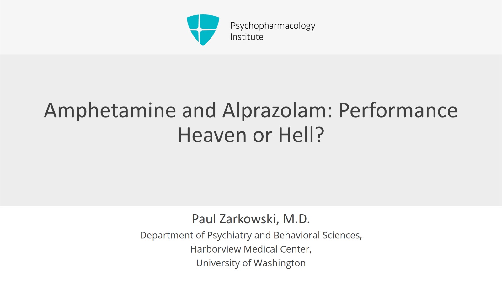 Amphetamine and Alprazolam: Performance Heaven or Hell? Slide 1 of 11