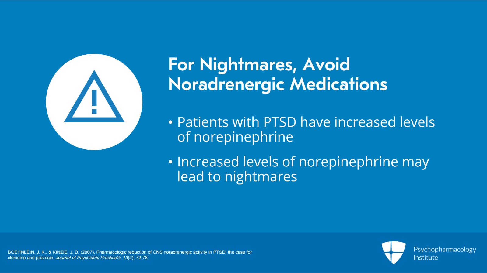 Venlafaxine Nightmares and Prazosin: Alpha Adrenoceptors Slide 5 of 9
