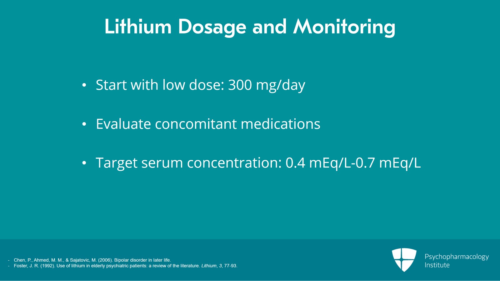 Using Lithium in Older-Age Bipolar Disorder Slide 4 of 10