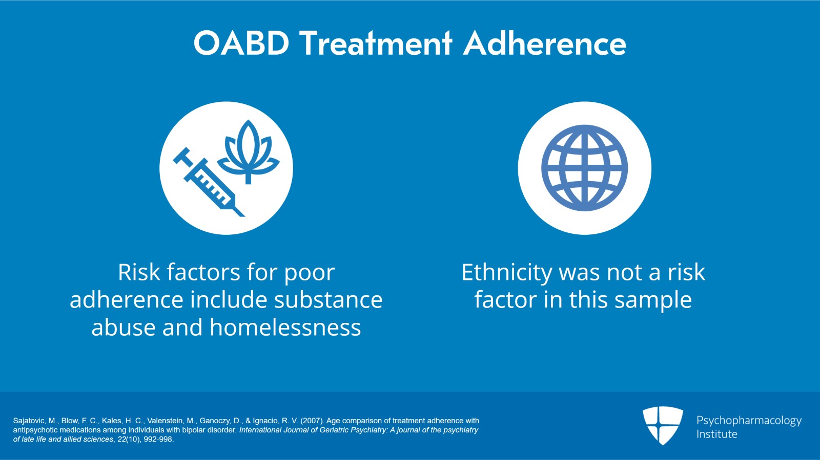 Navigating Treatment Maintenance and Adherence in Older-Age Bipolar Disorder Slide 3 of 6