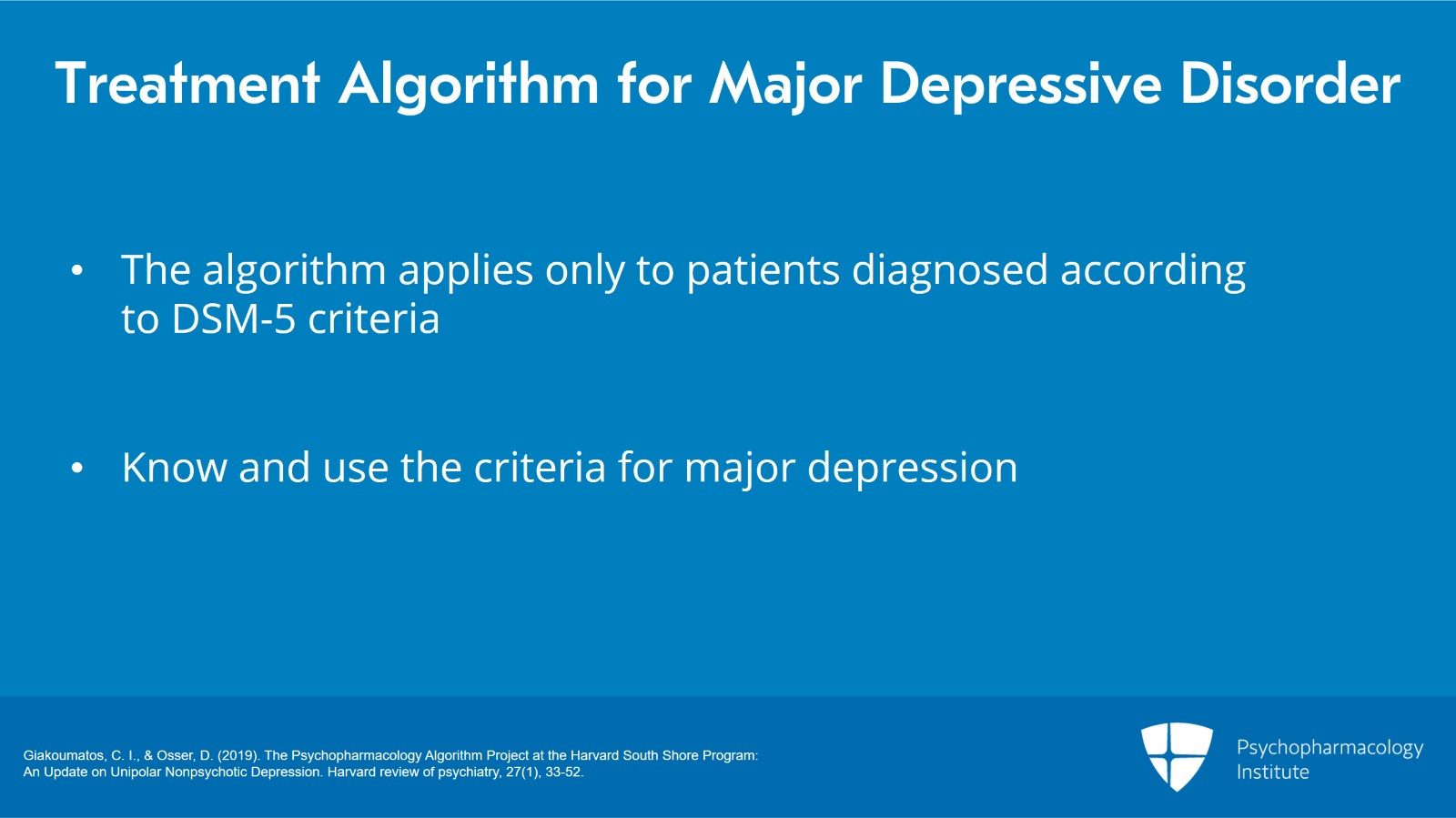 Diagnosing Major Depressive Disorder With DSM-5 (Node 1) Slide 2 of 7