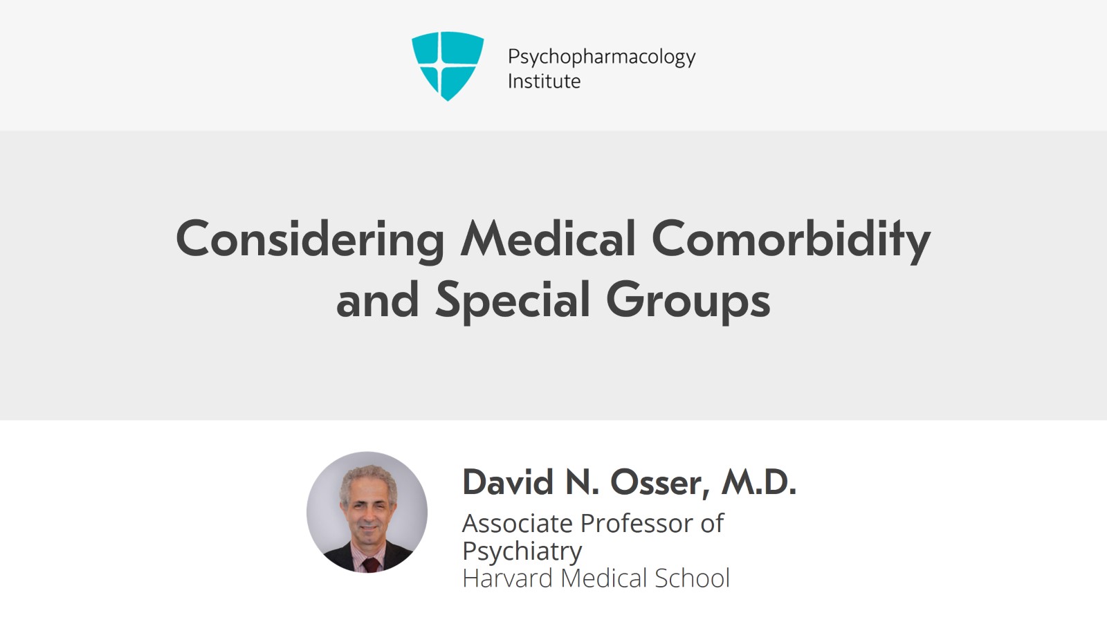 Considering Medical Comorbidity and Special Groups in MDD Treatment Slide 1 of 12