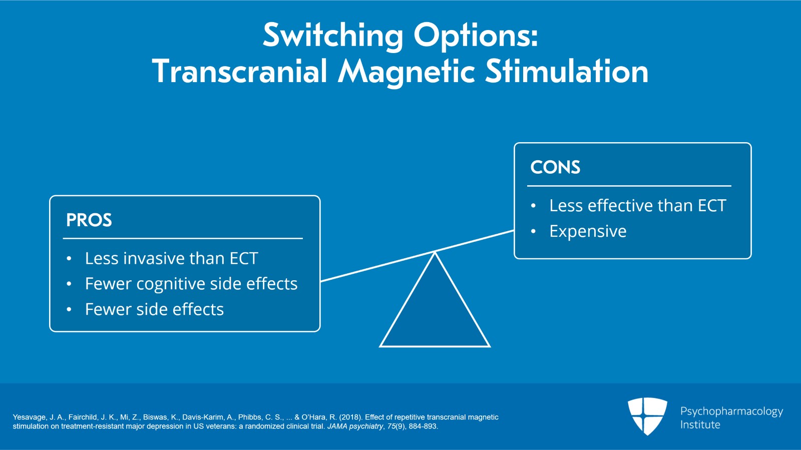 Antidepressant Switching After the First Failed Trial in Major Depressive Disorder (Node 4B – Part 1) Slide 5 of 8