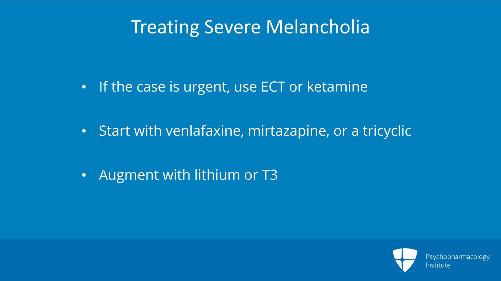 Major Depressive Disorder Algorithm Summary Slide 2 of 8