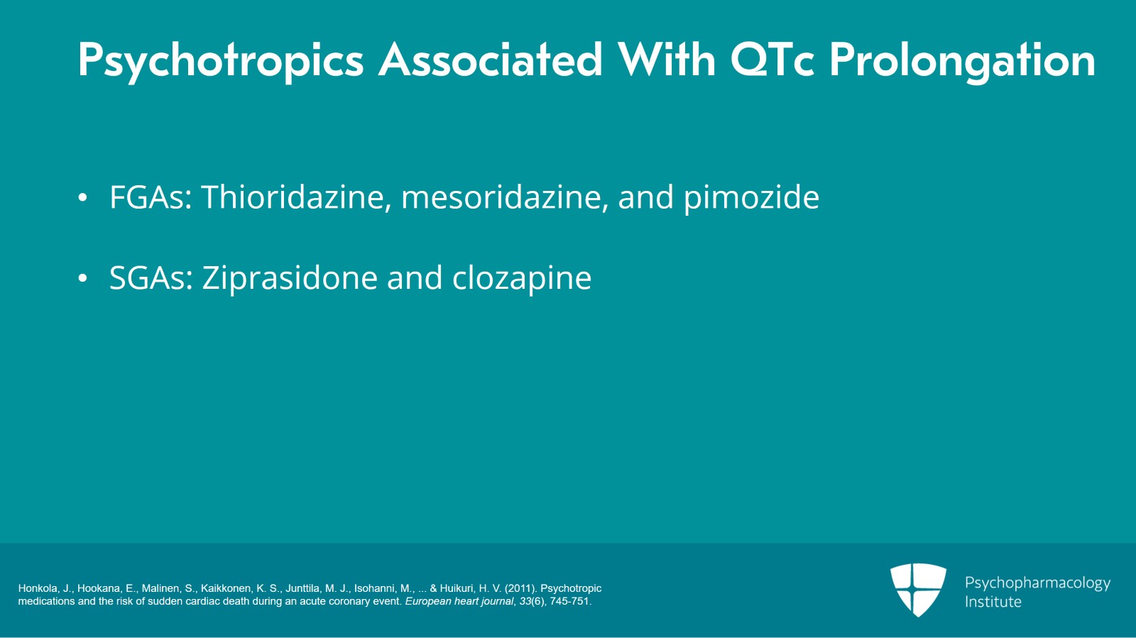 ECG Changes With Psychotropic Treatment Slide 10 of 13