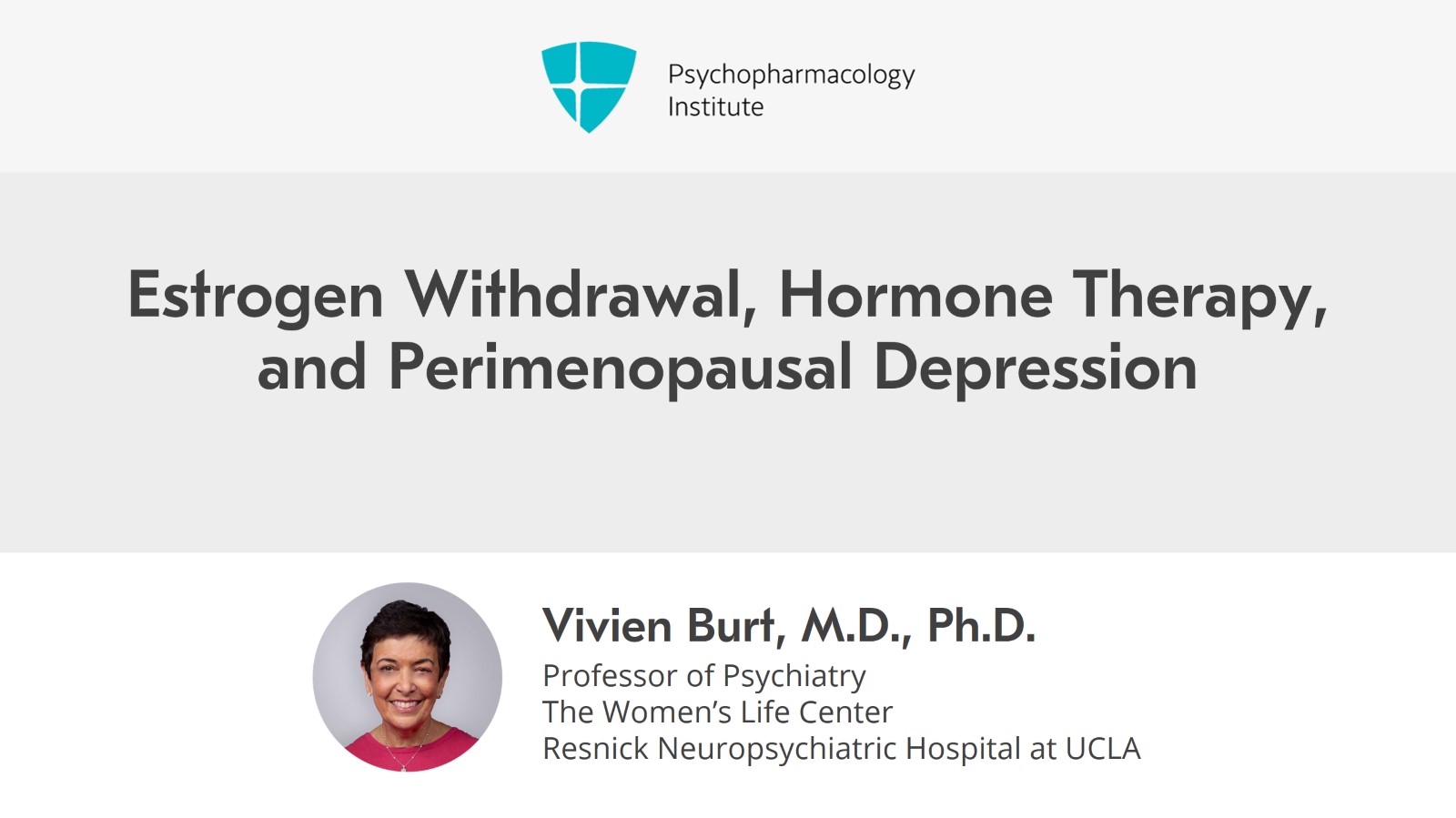 Estrogen Withdrawal, Hormone Therapy, and Perimenopausal Depression Slide 1 of 6