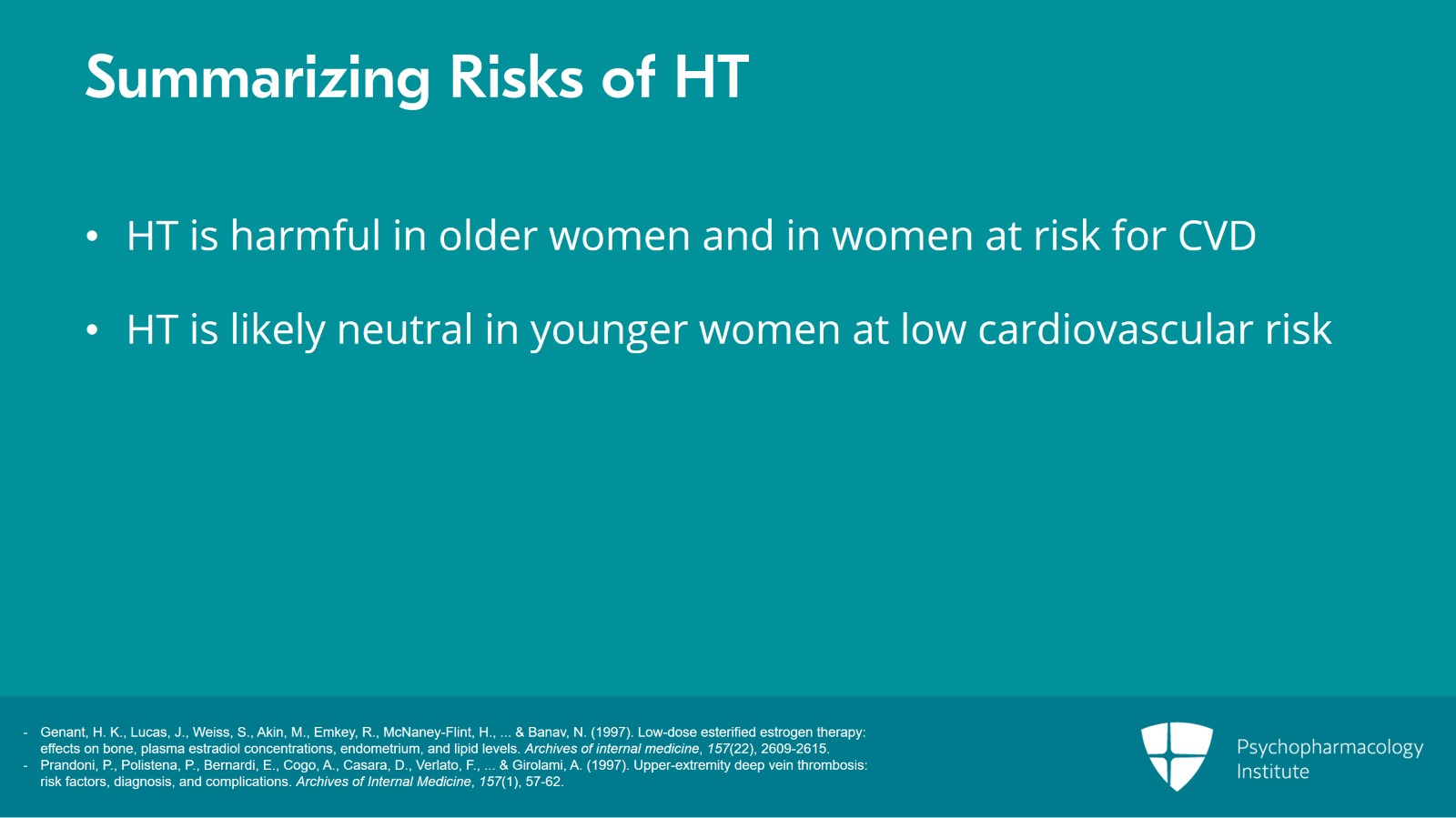 Guidelines, Risks, and Benefits of Hormone Therapy Slide 8 of 11