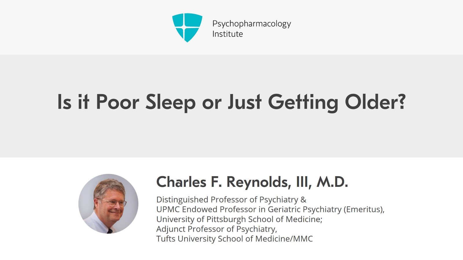 Is it Poor Sleep or Just Getting Older? Slide 1 of 8