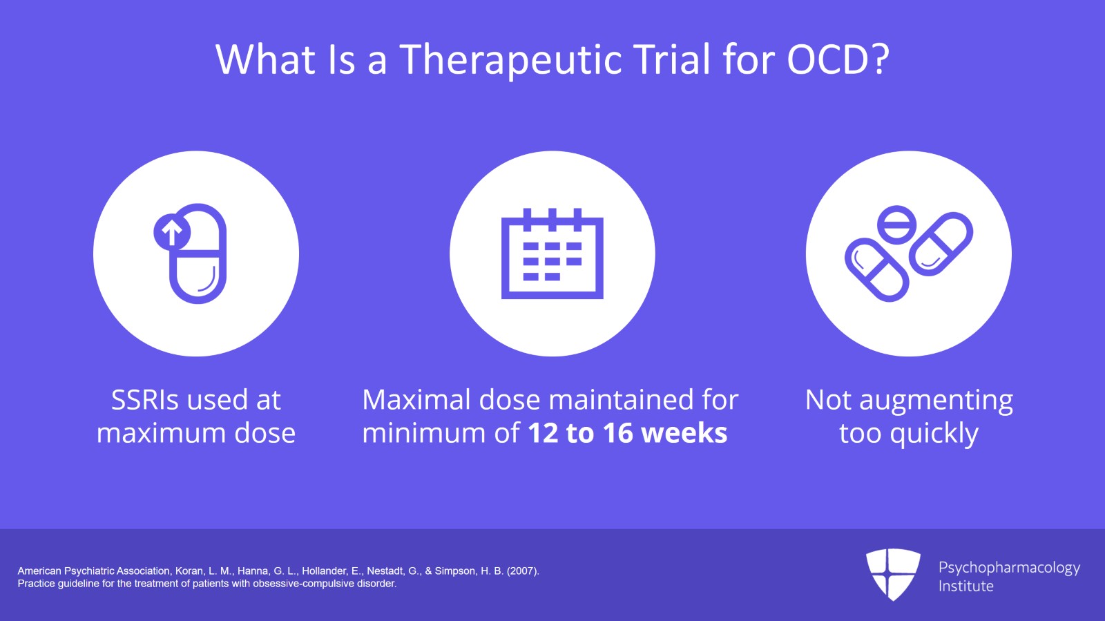 Adequate Treatment Trials in OCD: FDA Approvals and Maximal Dosing Slide 3 of 7