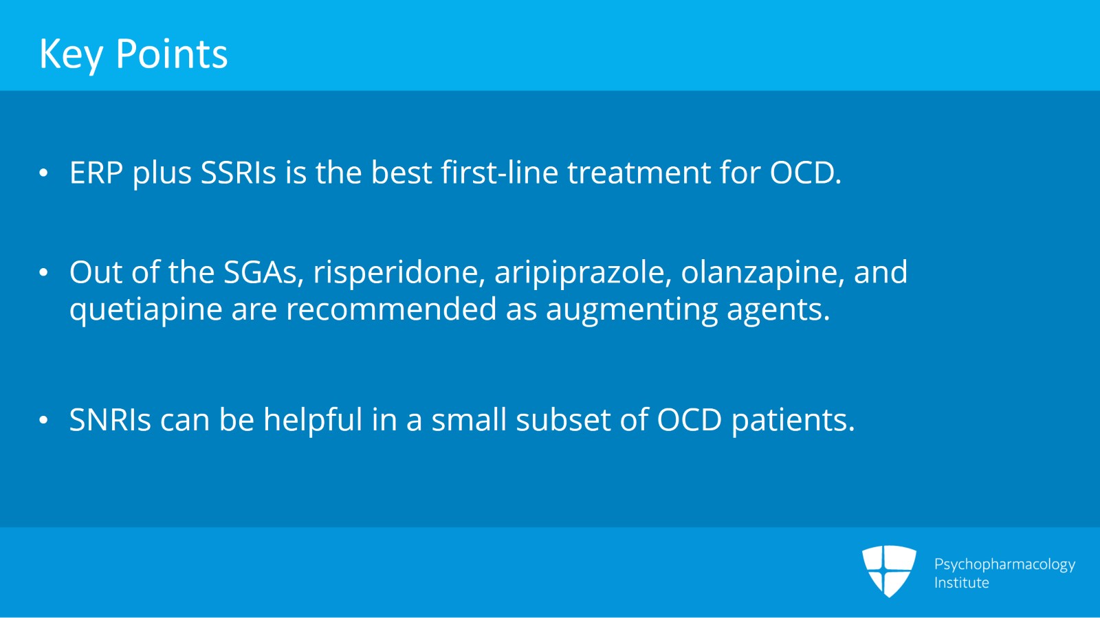Second-Generation Antipsychotics and Other Augmentation Agents in Treatment-Resistant OCD Slide 8 of 9