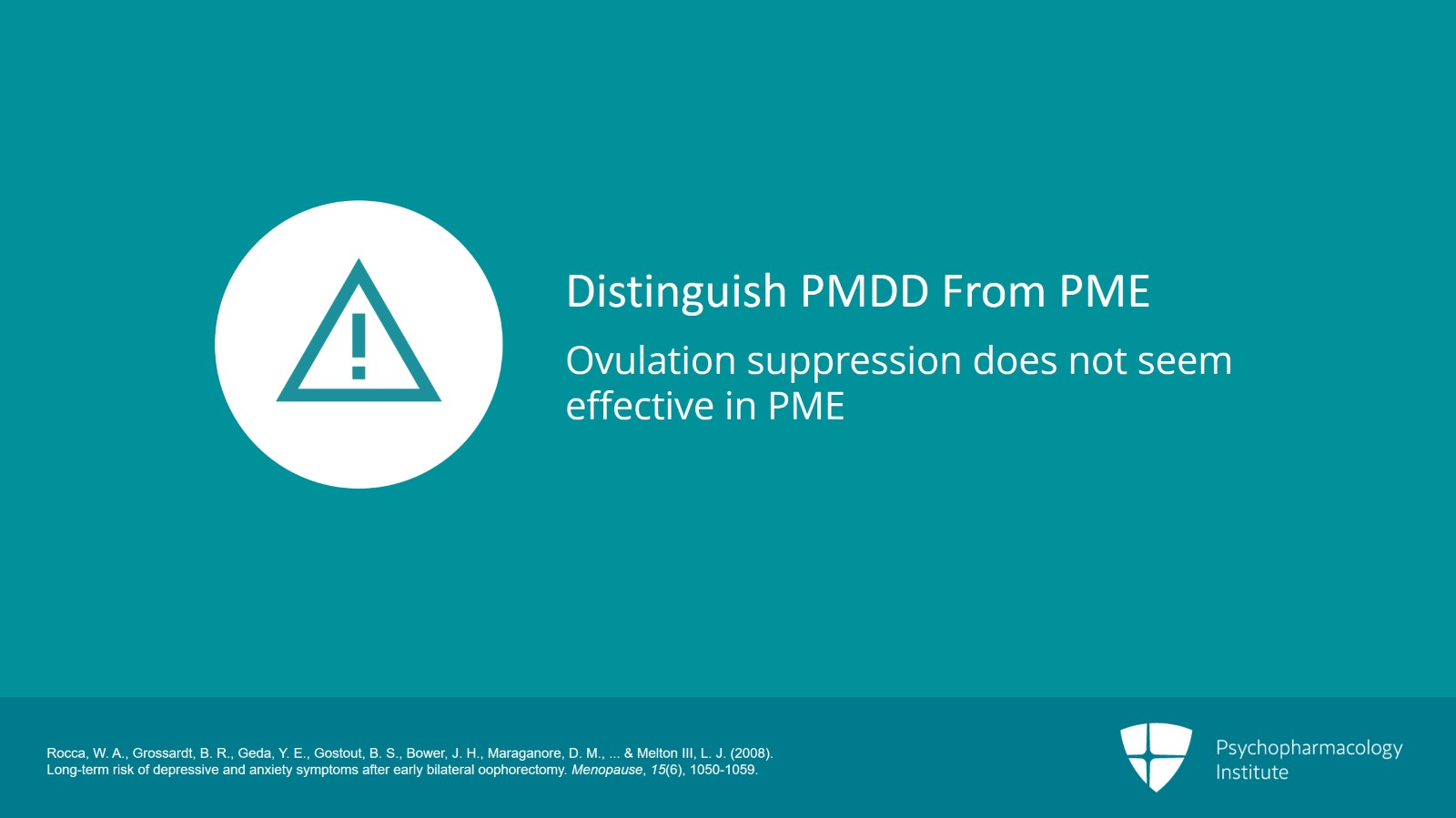 Hormonal Treatments for Premenstrual Syndromes: Oral Contraceptives, GnRH Agonists, and Oophorectomy Slide 8 of 11