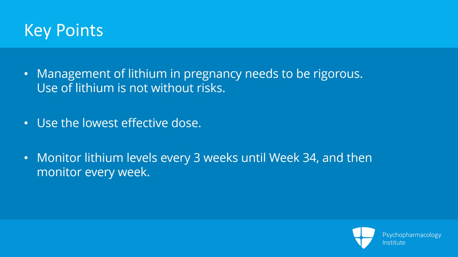 Prescribing Lithium During Pregnancy: Pharmacokinetics, Dosing, and Monitoring Slide 9 of 10