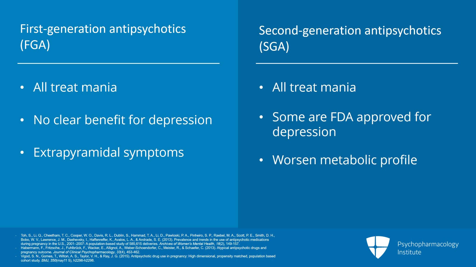 First- and Second-Generation Antipsychotics for Bipolar Disorder During Pregnancy Slide 2 of 8