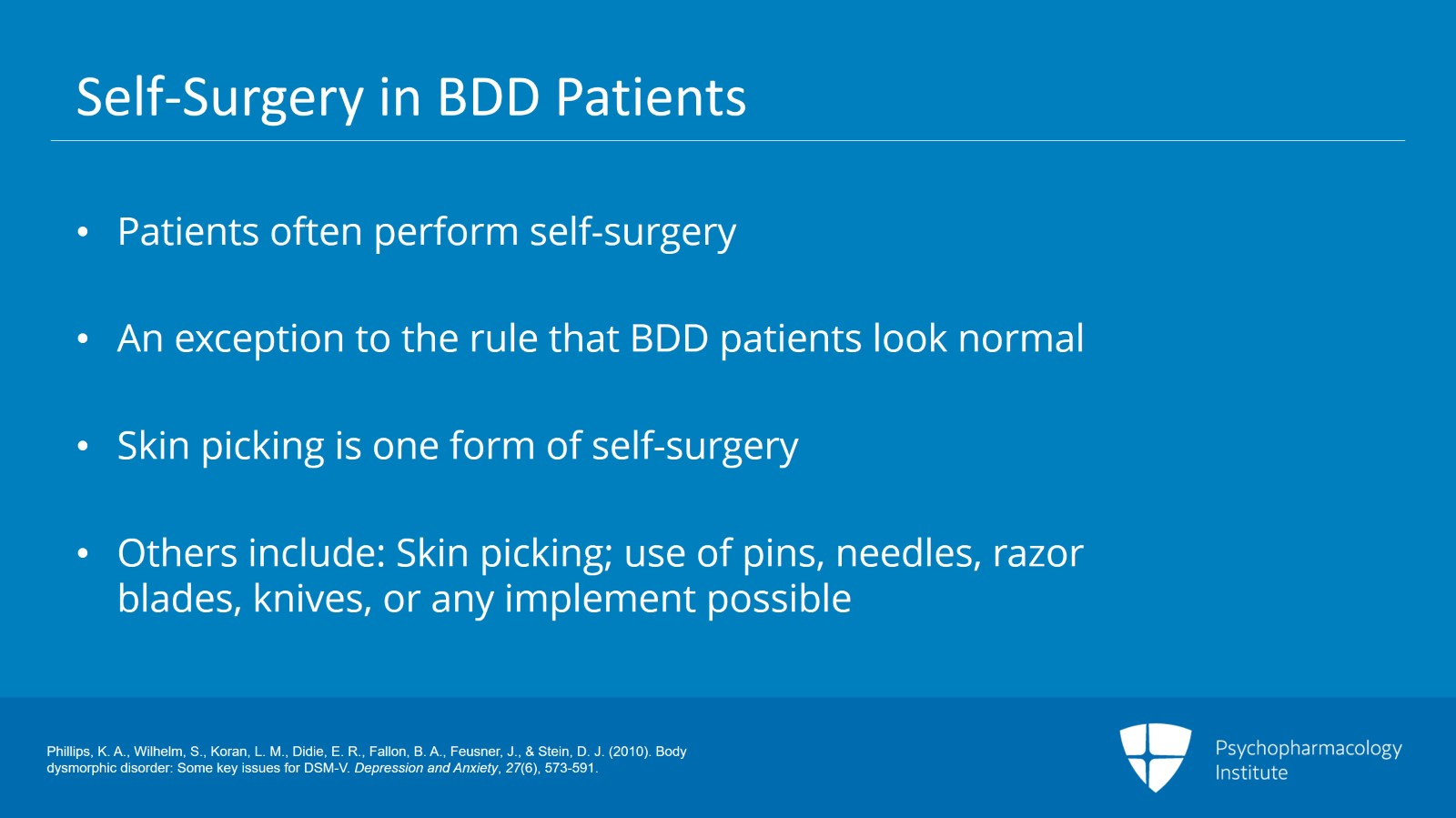 Body Dysmorphic Disorder: DSM-5 Criteria and Clinical Features Slide 10 of 17