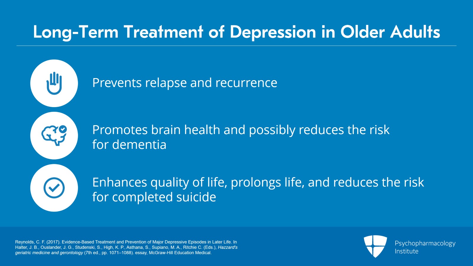 Remission, Functional Recovery, and Prevention of Relapse and Recurrence of Later-Life Depression Slide 6 of 12