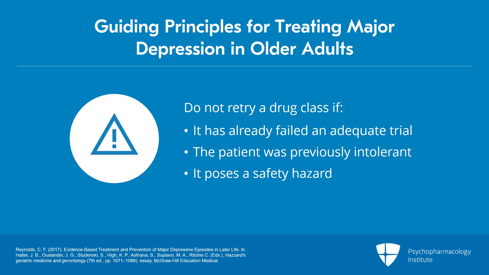 Algorithm for Later-Life Depression Treatment: Antidepressants and Psychotherapy Slide 3 of 16