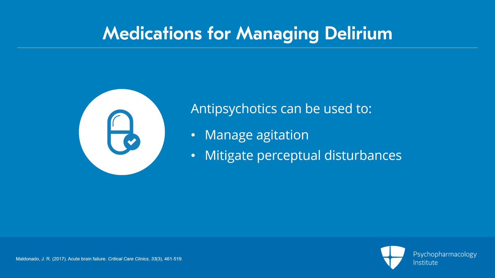 Haloperidol, Chlorpromazine, and Atypical Antipsychotics for Managing Delirium Slide 2 of 26