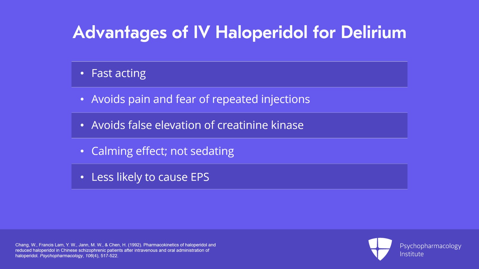 Haloperidol, Chlorpromazine, and Atypical Antipsychotics for Managing Delirium Slide 6 of 26