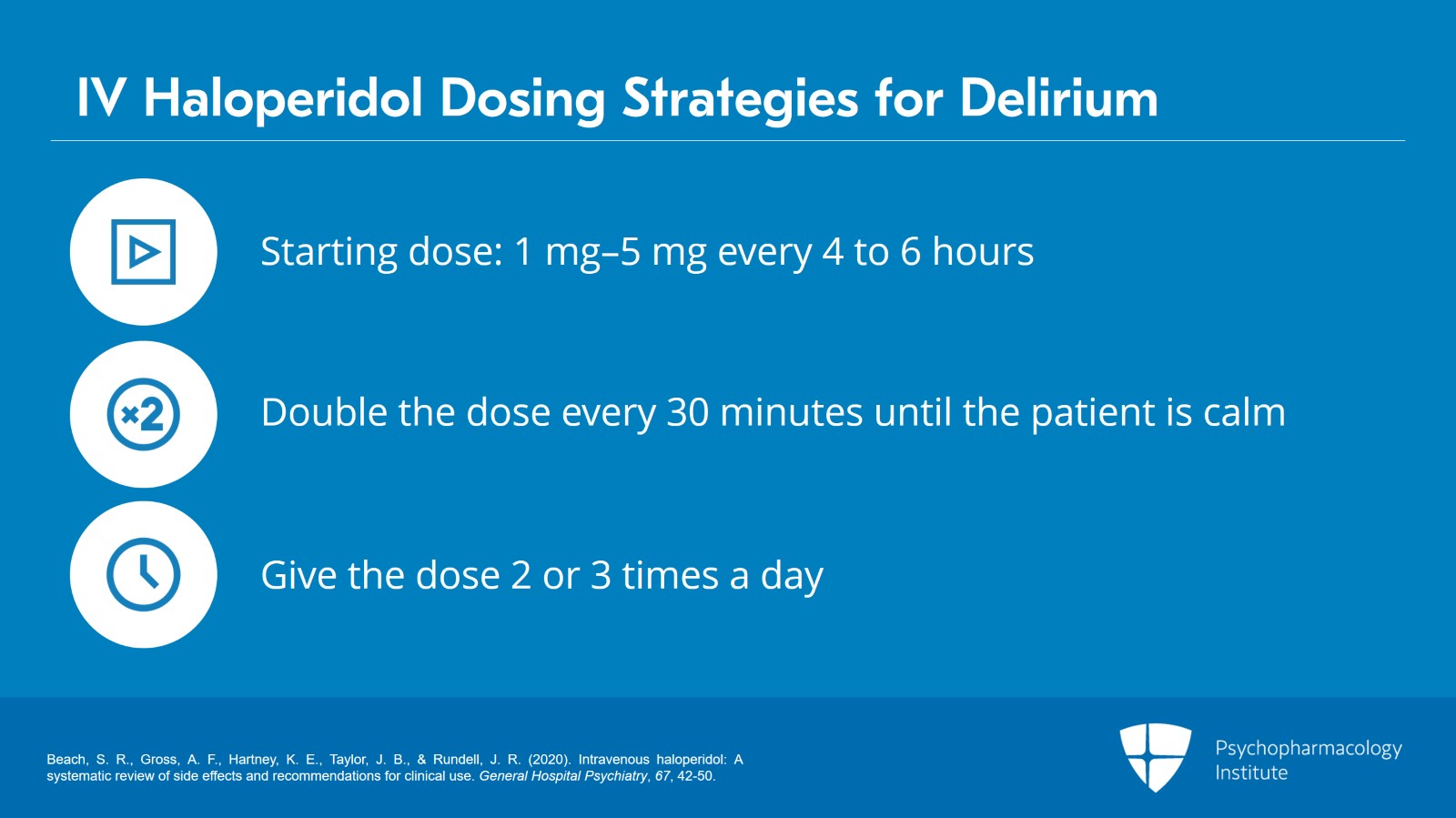 Haloperidol, Chlorpromazine, and Atypical Antipsychotics for Managing Delirium Slide 8 of 26