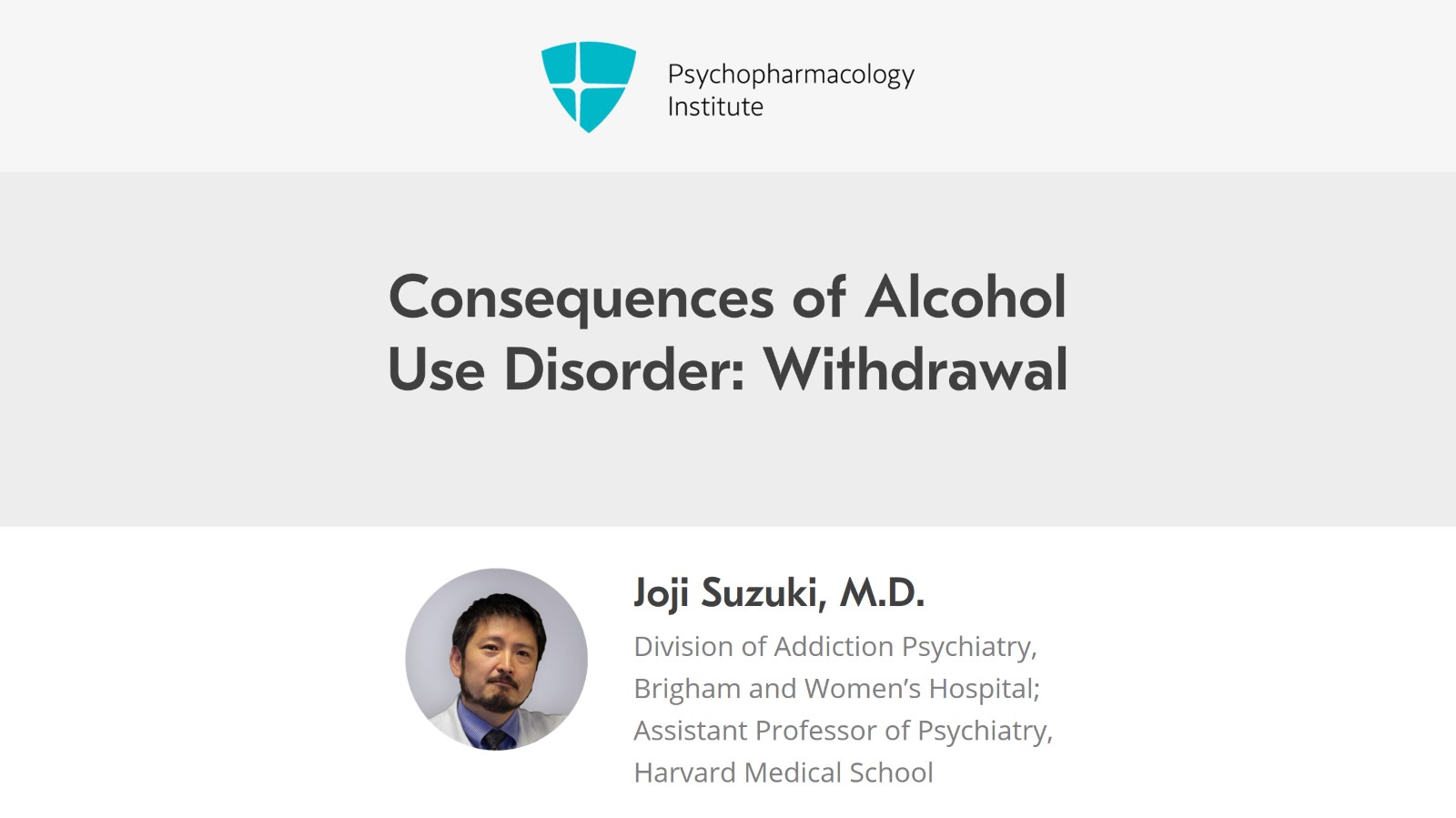 Consequences of Alcohol Use Disorder: Withdrawal Slide 1 of 17