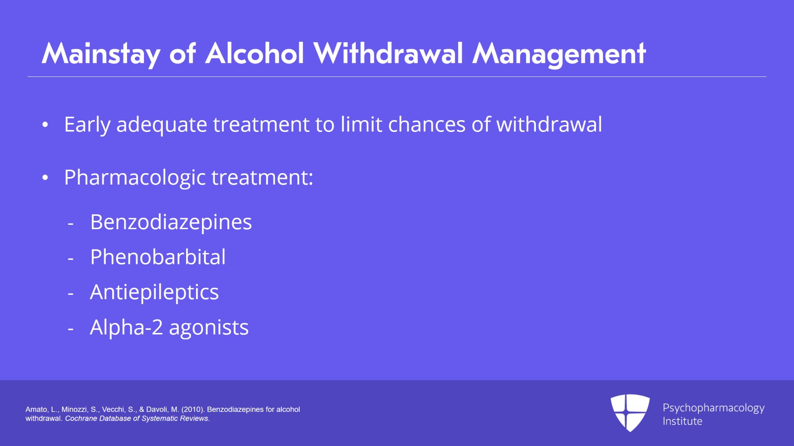 Consequences of Alcohol Use Disorder: Withdrawal Slide 10 of 17