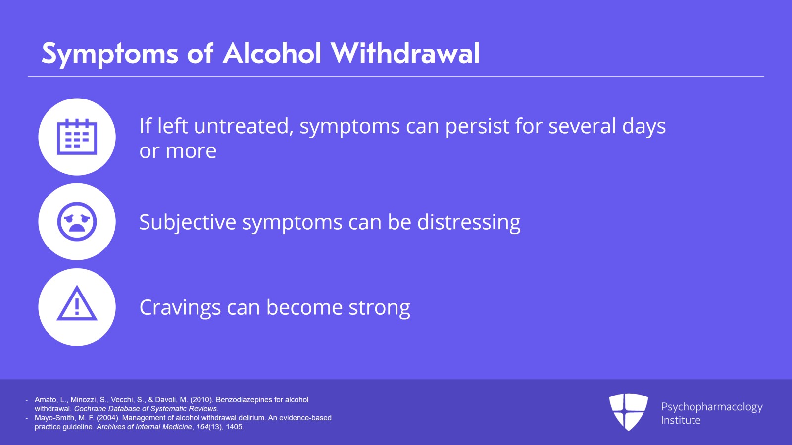 Consequences of Alcohol Use Disorder: Withdrawal Slide 4 of 17
