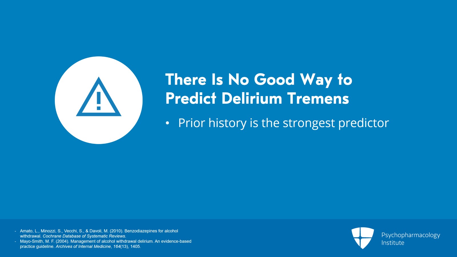 Consequences of Alcohol Use Disorder: Withdrawal Slide 9 of 17