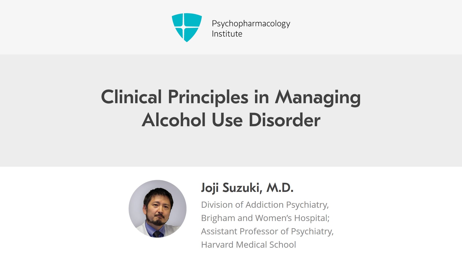 Clinical Principles on Managing Alcohol Use Disorder Slide 1 of 11