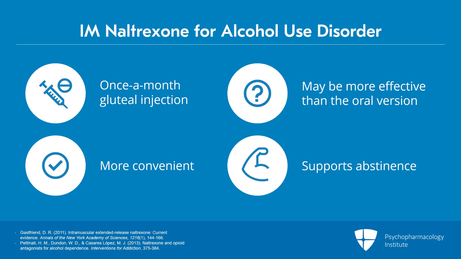 Pharmacology in Alcohol Use Disorder: Naltrexone, Acamprosate, and Disulfiram Slide 12 of 25