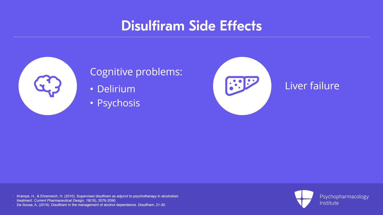 Pharmacology in Alcohol Use Disorder: Naltrexone, Acamprosate, and Disulfiram Slide 19 of 25