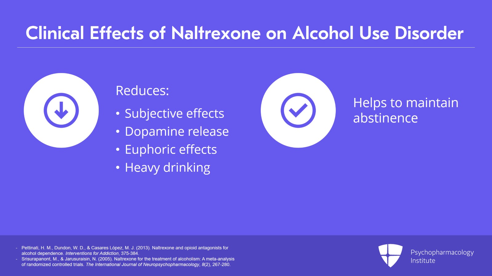 Pharmacology in Alcohol Use Disorder: Naltrexone, Acamprosate, and Disulfiram Slide 9 of 25
