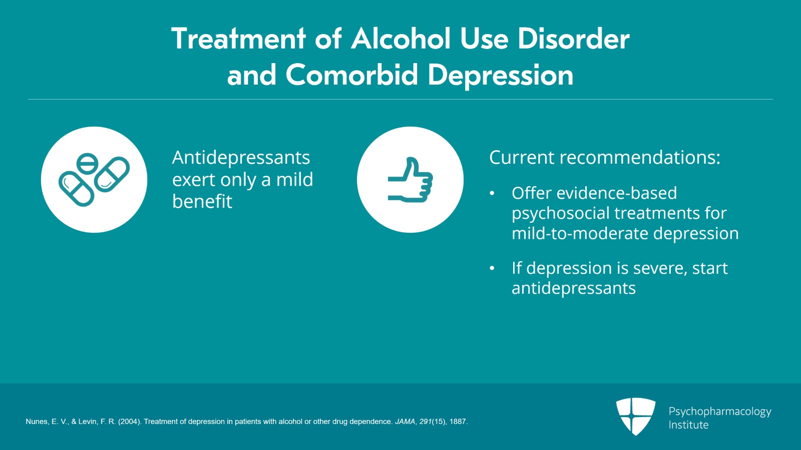 Psychiatric Comorbidities With Alcohol Use Disorder: Prevalence and Management Slide 12 of 20