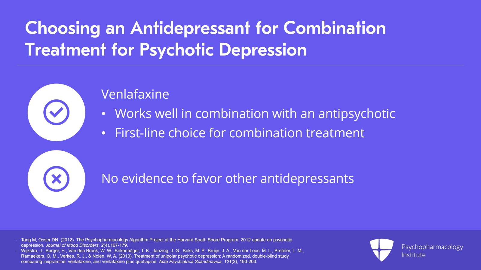 Node 2C: Combination Therapy: SNRIs + Antipsychotics Slide 10 of 12