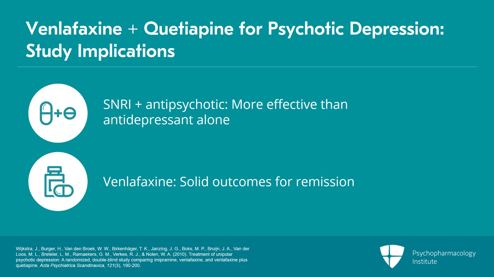 Node 2C: Combination Therapy: SNRIs + Antipsychotics Slide 7 of 12