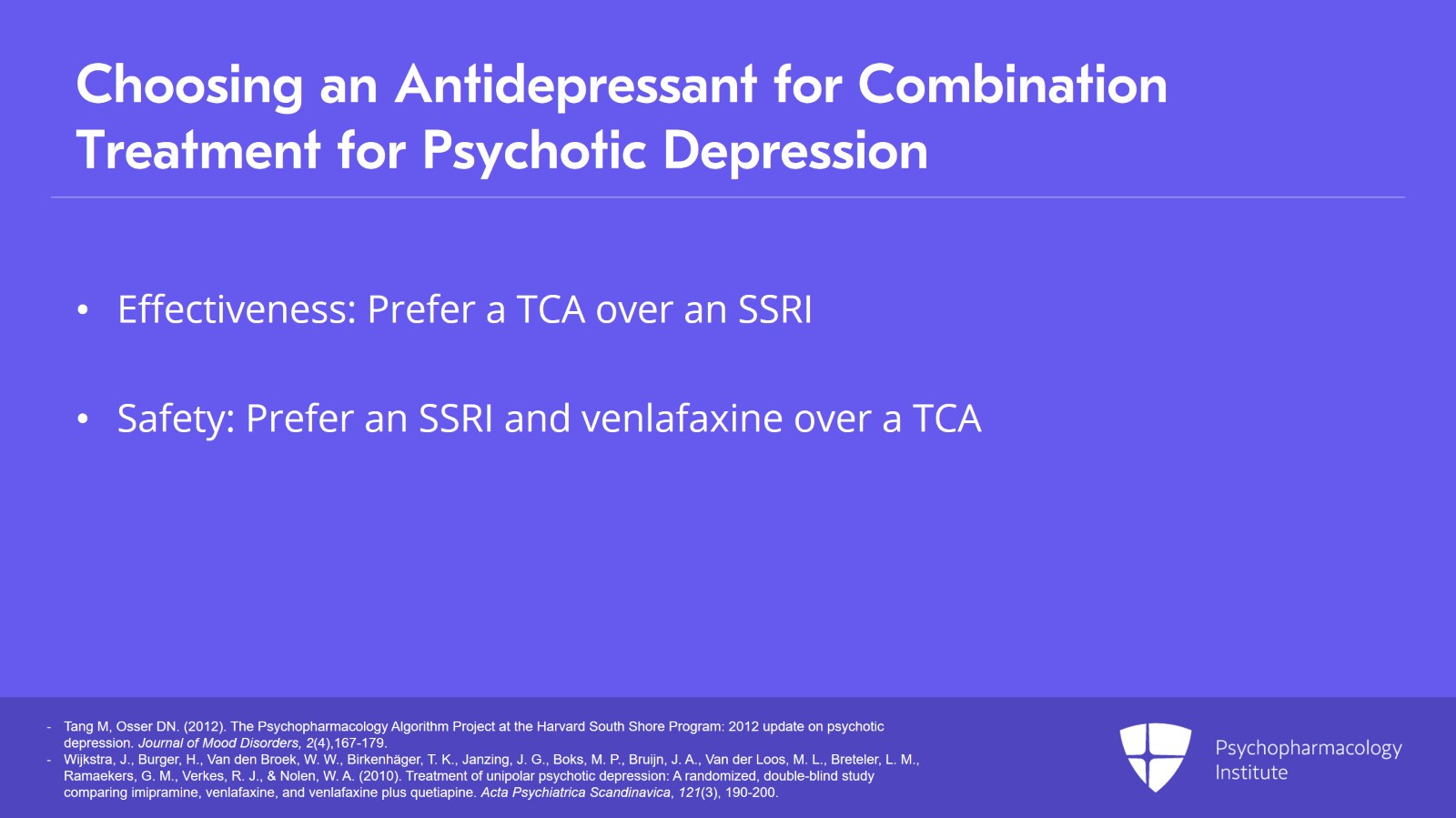 Node 2C: Combination Therapy: SNRIs + Antipsychotics Slide 9 of 12