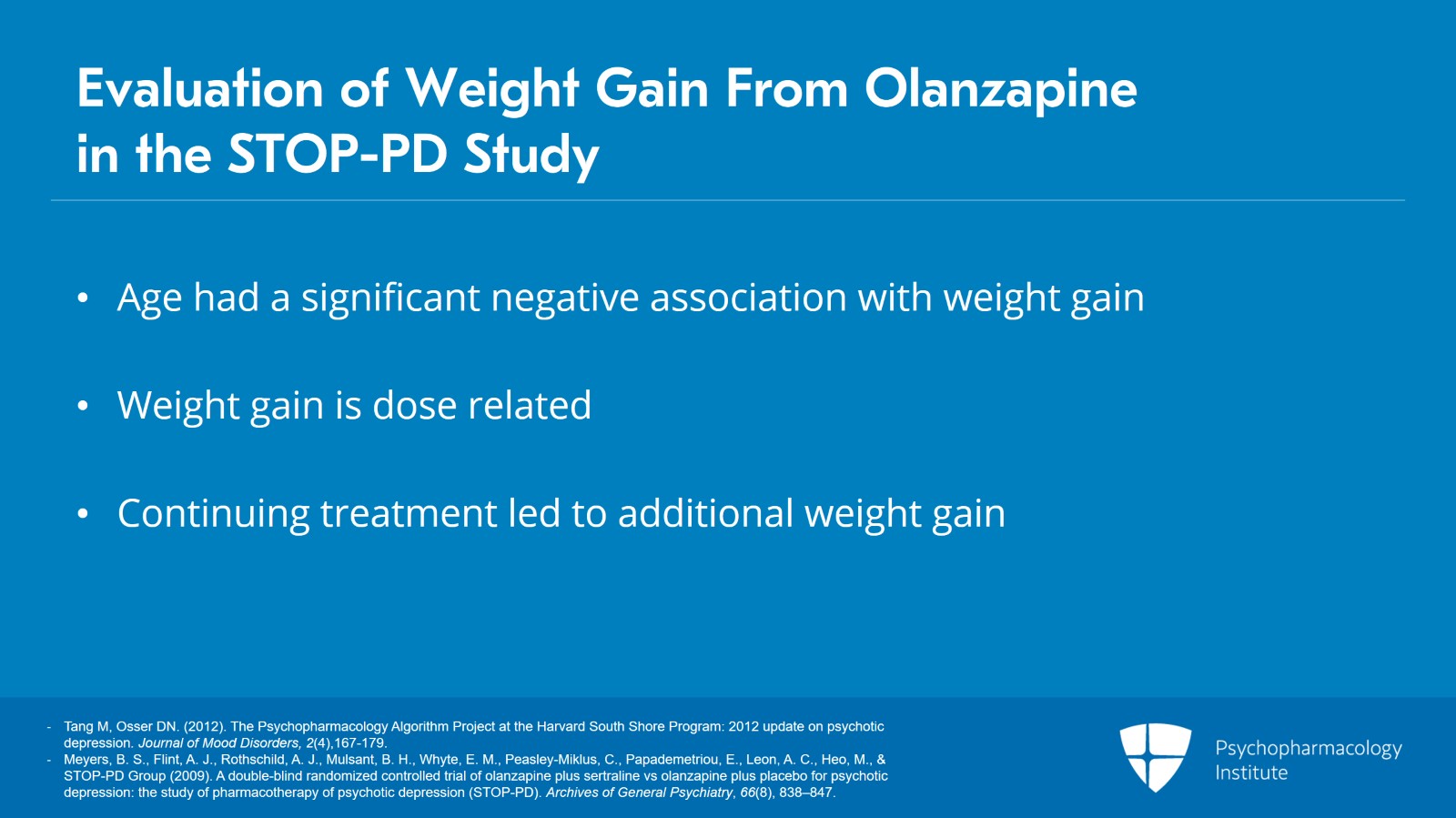 Node 2: Choosing an Antipsychotic for Psychotic Depression Slide 6 of 18