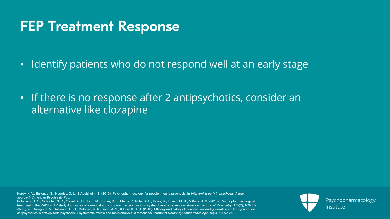 Management of First Episodes: Antipsychotics Slide 7 of 11