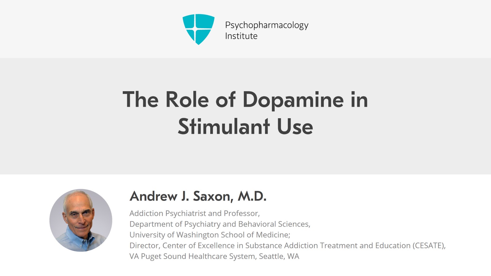 The Role of Dopamine in Stimulant Use Slide 1 of 14