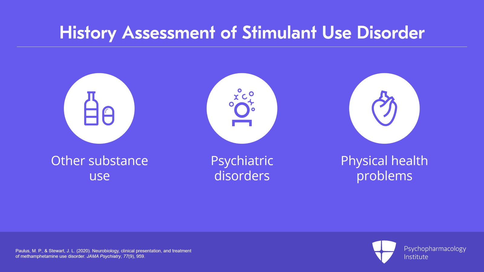 Stimulants Use: Course, Assessment, and Diagnosis Slide 4 of 19