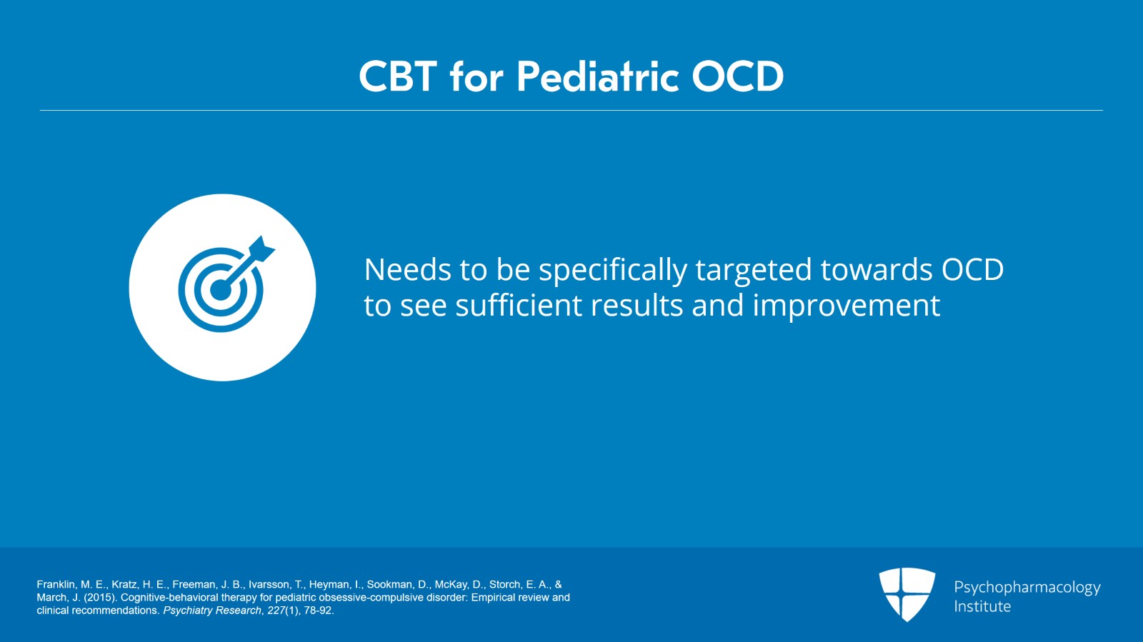 CBT and SSRI Treatment Optimization for Pediatric OCD Slide 2 of 12