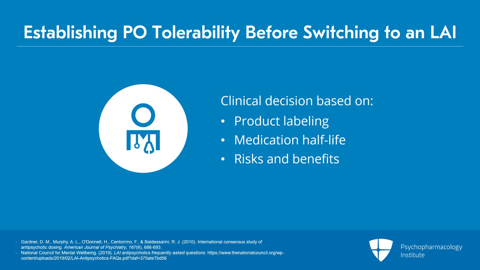 Types of Antipsychotic Switching: Between PO Agents and From PO to LAI Slide 10 of 22