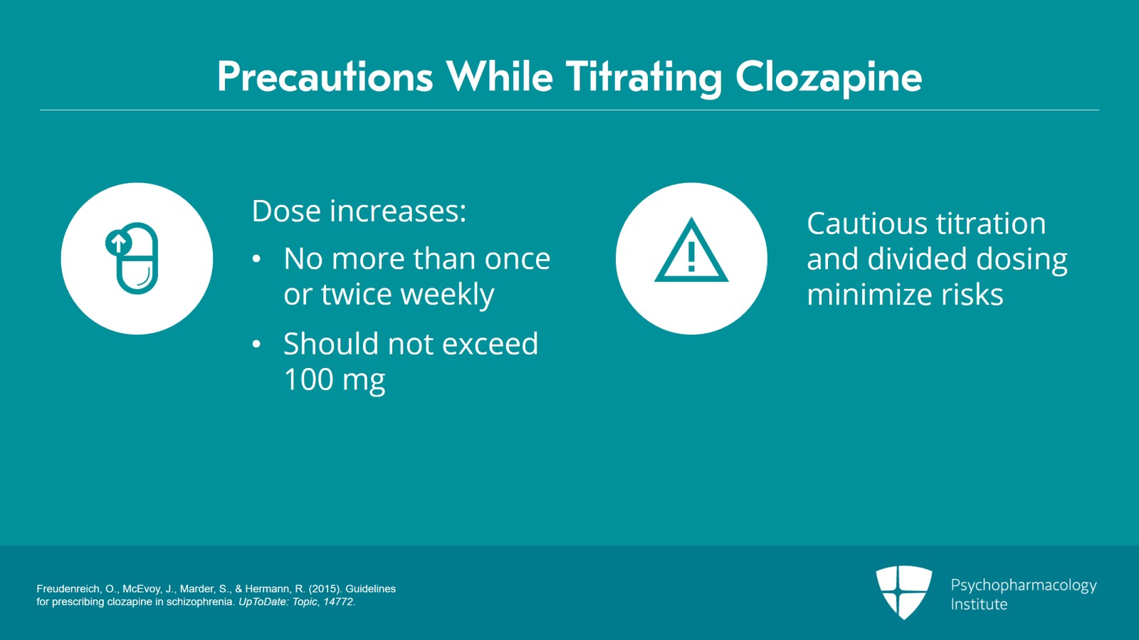 Important Considerations for Switching to Clozapine Slide 10 of 24